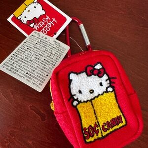 Sanrio Exhibition Hello Kitty red and yellow Keychain/Coin purse - NWT!